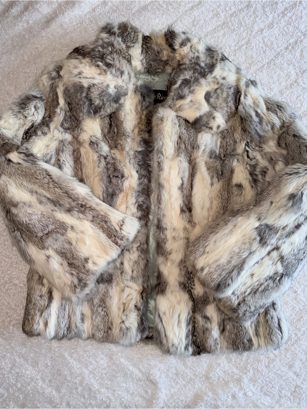 Vintage Genuine Rabbit Fur Coat-Dino Ricco - Picture 5 of 16